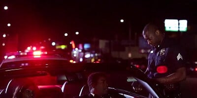 A brunette black chick does a blow job and she moans like crazy