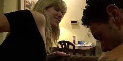 A hot blonde with a nice ass is getting penetrated in a hot orgy