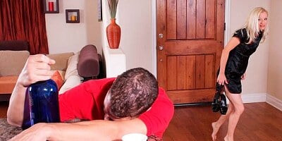 Adorable blonde hottie with small tits Heidi Hanson destroyed by a big cock