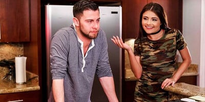 Adria Rae fucking in the couch with her small tits