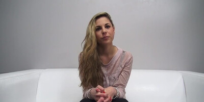 Amazing Nikola Rides Cock At The Casting