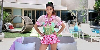 Asian hottie Harmony Wonder is enjoying intensive anal sex