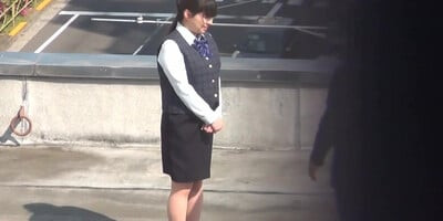 asian lady pisses herself