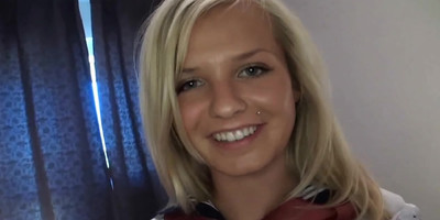 Asian man fucking white girl in sexy schoolgirl uniform