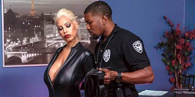 Awesome glamorous MILF with big boobs Bridgette B jumps on a BBC