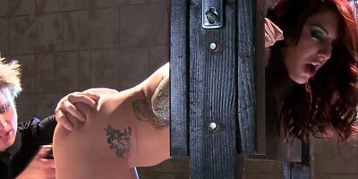 Babe tied up for fingering and oral by her eager captor