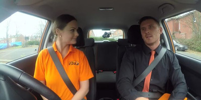 Backseat blowjobs and deep creampie