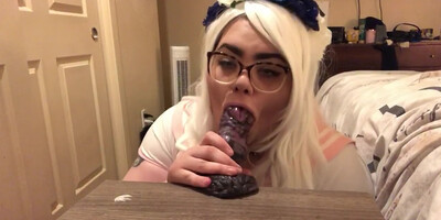 Bbw School Girl Takes A Monster Cock!