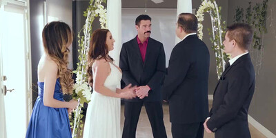 Beautiful bride Angela White fucked on her wedding day