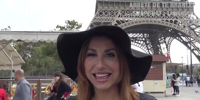 Big ass French broad in fishnets was picked from the streets of Paris for sex