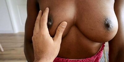 Big-boobed ebony girlfriend Kinsley Karter fucked by a huge dick in POV