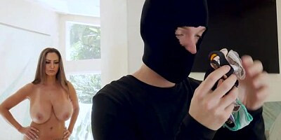 Big-boobed mademoiselle Ava Adams cheats on her hubby with a thief