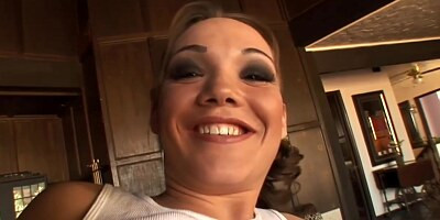 Big booty slut takes a black boner