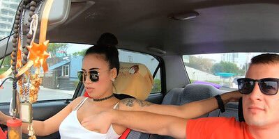 Big tits Asian amateur girlfriend fucked hard after a day at the beach