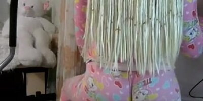 Blond PAWG big butt ass in tight leggins