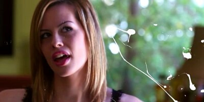 Blonde babes interview and bj action