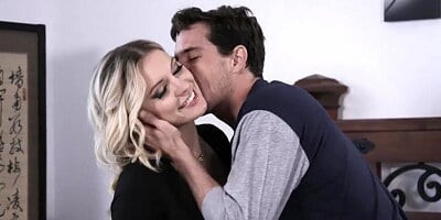 Blonde Kenzie Taylor Sucking Cock before Cowgirl