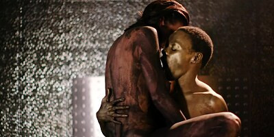 Brunette milf artist enjoys lesbian action with her model