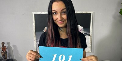 Brunette petite girl in a casting