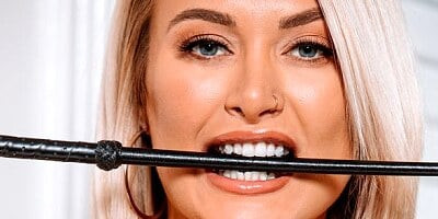 Busty blonde Natalia Starr penetrated in DP mode by two lucky men