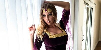 Busty hottie in sexy lingerie Britney Amber screwed by a bald man