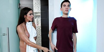 Busty mademoiselle Ariella Ferrera jumps on a huge boner