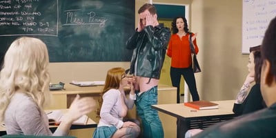 Busty redhead MILF Penny Pax as a demanding school teacher