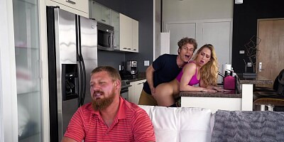 Carter Cruise seduces her bf's son into a sneaky fuck right behind his back