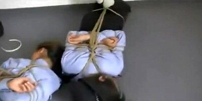 Chinese Police Soldier Bondage white socks