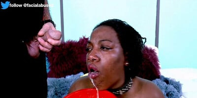 Chubby Ebony - Urinal Gets Very Messy