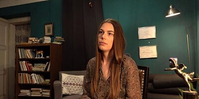 Crazy hottie with an innocent look nicely fucked from behind