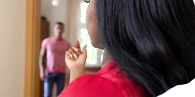 Curvy big-boobed ebony Jasmine Webb screwed by a hard white cock