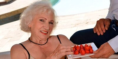 Cute blonde GILF Norma B feels a hard young penis inside