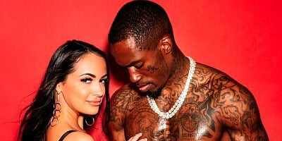 Cute oiled whitey Sofi Ryan fucked by a huge black snake in the cowgirl pose