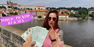 Czech Public Pickup - Redhead Russian Tourist, Public BJ & Sex