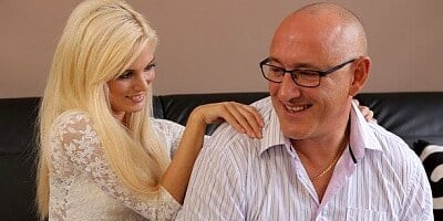 DADDY4K. Winsome chick copulates with boyfriend’s hot daddy