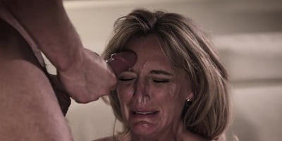 Dark Hair Girl Babe housewife threesome orgy group sex and cumshot