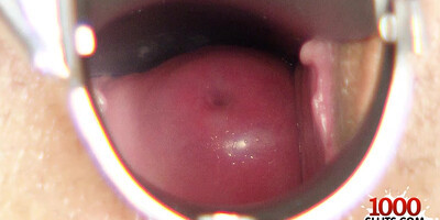 Dark Haired Lady doctor gaping and money shot