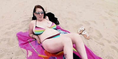 Desire Deluca BBW Bikini at the Beach Sucking and Fucking