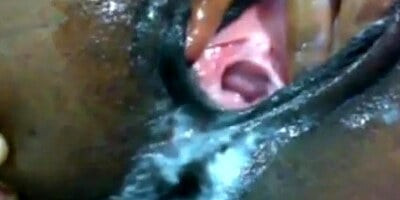 ebony creamy close up and toying 369