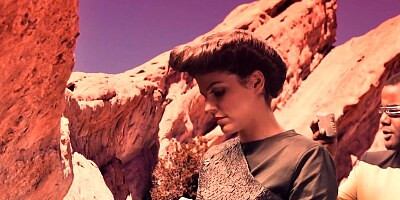 Ebony stud nicely fucks black-haired colleague in empty hall