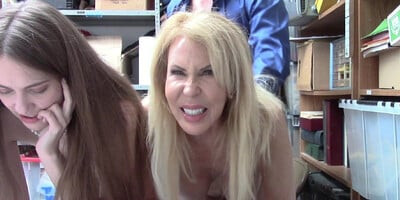 Erica Lauren and Samantha Hayes have sex with the sheriff for theft