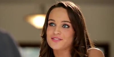 erotic sex with young beautiful brunette babe - natural tits, cumshot