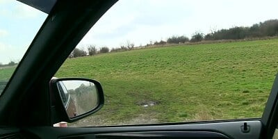 Eveline Dellai fucks inside the car