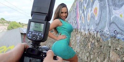 Excellent hottie Briana Banderas feels a big dick in her little crack