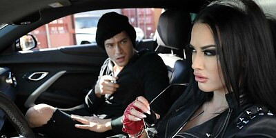 Extremely hot MILF with huge boobs Katrina Jade fucks in the garage