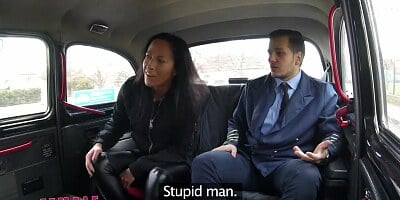 Female Fake Taxi Pilot Delivers Facial after Landing his Cock in Euro Pussy