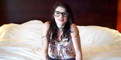 Gangbang Brunette in Glasses