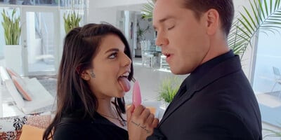 Gina Valentina And Kyle Mason In Half-naked Babe Opens Ass Cheeks To Get Anal Orgasm On Couch