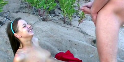 Girlfriend Takes My Hard Cock At The Beach